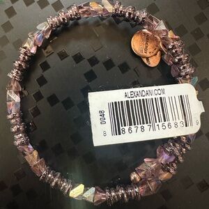 Alex and Ani Glimmer Wrap Purple Bracelet